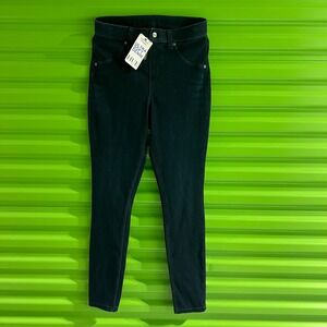 HUE Ultra Soft High Waist Denim Leggings Black Indigo Wash U20652H Womens Small